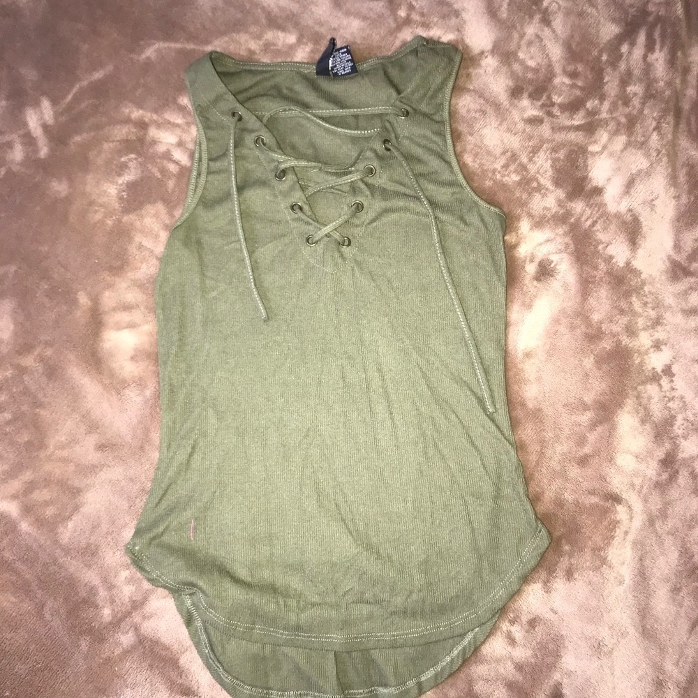 F21 lace up top
